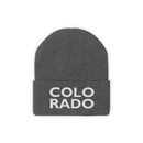 Colorado Beanie - Adult Embroidered Two Line Colorado Knit Hat-1