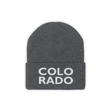 Colorado Beanie - Adult Embroidered Two Line Colorado Knit Hat