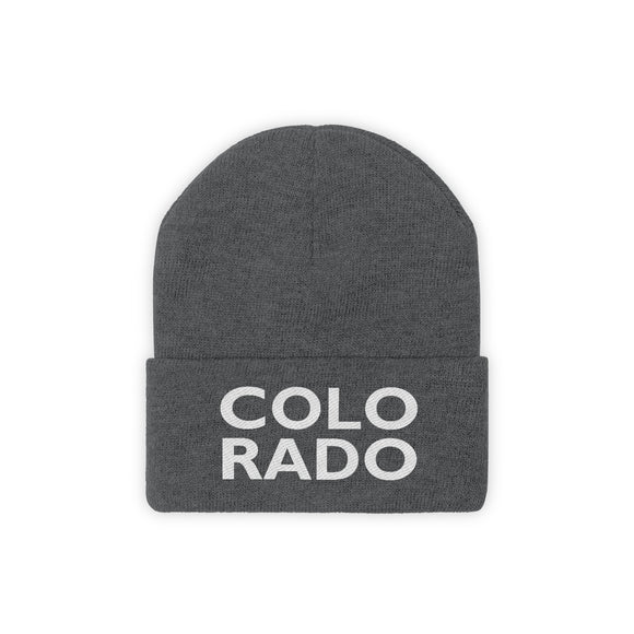 Colorado Beanie - Adult Embroidered Two Line Colorado Knit Hat