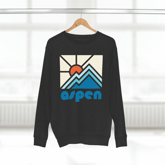 Premium Aspen, Colorado Crewneck Sweatshirt - Retro Unisex Sweatshirt