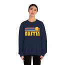 Austin, Texas Sweatshirt - Retro Sunset Unisex-26
