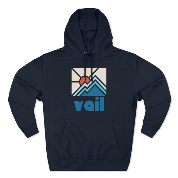 Premium Vail, Colorado Hoodie - Min Mountain Unisex Sweatshirt