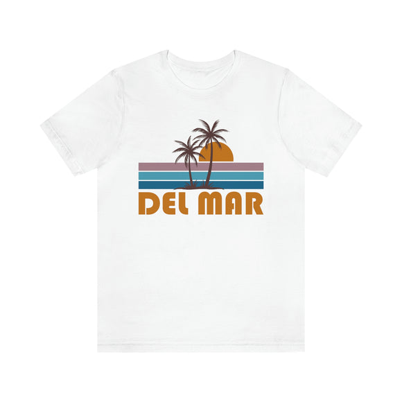 Del Mar, California T-Shirt - Retro Palm Tree Unisex Del Mar Shirt