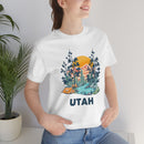Utah T-Shirt - Mountain Illustration Unisex Utah Shirt-14
