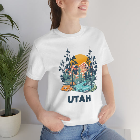 Utah T-Shirt - Mountain Illustration Unisex Utah Shirt