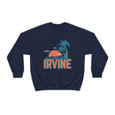 Irvine, California Sweatshirt - Unisex Retro Palm Tree Crewneck Irvine Sweatshirt-1