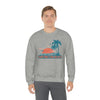 Huntington Beach, California Sweatshirt - Unisex Retro Palm Tree Crewneck Huntington Beach Sweatshirt