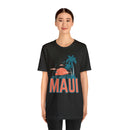 Maui, Hawaii T-Shirt - Retro Palm Tree & Beach Unisex Maui Shirt-75