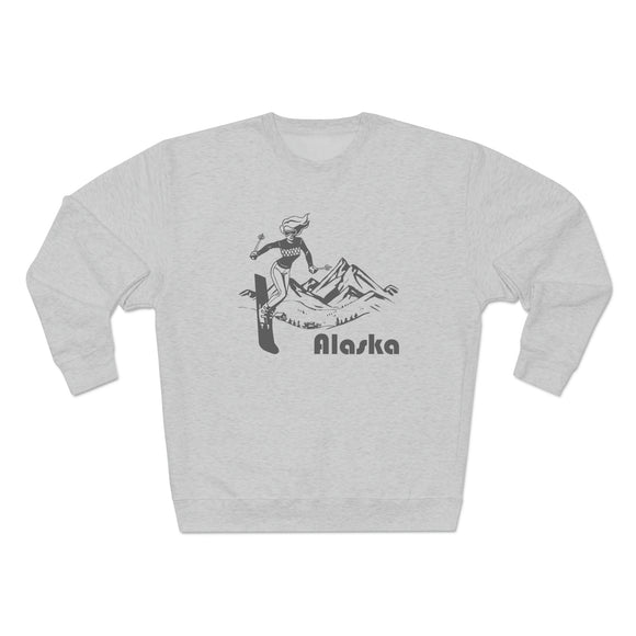 Premium Alaska Crewneck Sweatshirt - Retro Unisex Sweatshirt
