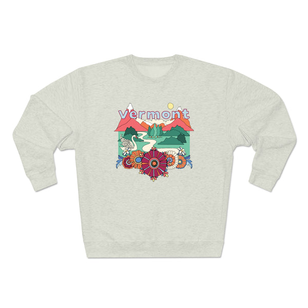 Premium Vermont Crewneck Sweatshirt - Retro Unisex Sweatshirt