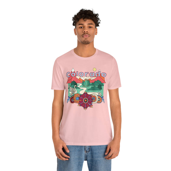 Colorado Shirt, Colorado Retro T-Shirt, Hippie Style Colorado tee, Colorado Mountain Shirt