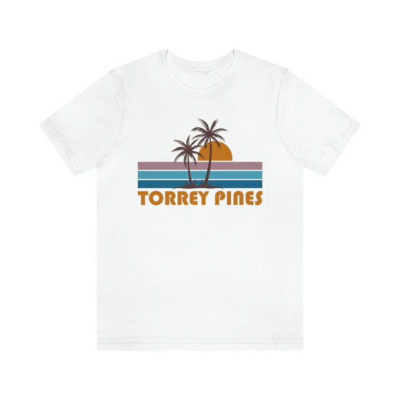 Torrey Pines, California T-Shirt - Retro Palm Tree Unisex Torrey Pines Shirt