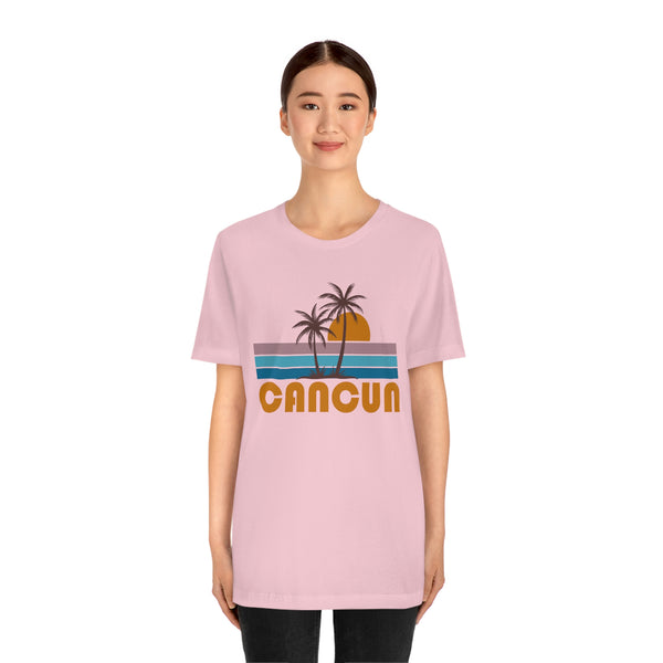 Cancun, Mexico T-Shirt - Retro Palm Tree Unisex Cancun Shirt