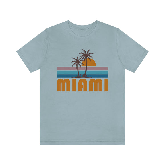 Miami, Florida T-Shirt - Retro Palm Tree Unisex Miami Shirt