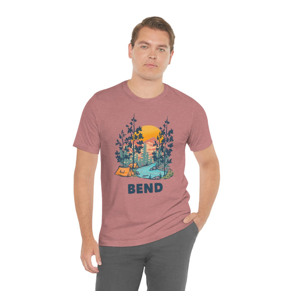 Bend, Oregon T-Shirt - Mountain Illustration Bend Washington Shirt