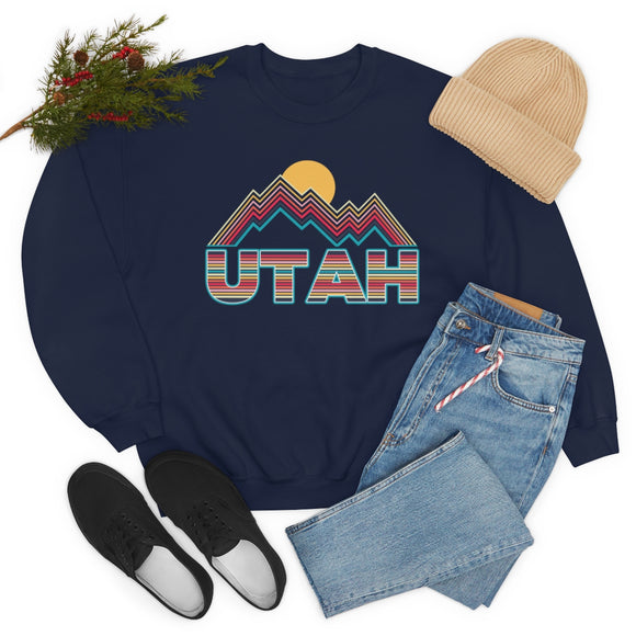 Utah Sweatshirt Mountain - Retro Unisex Mountain