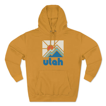 Buy mustard Premium Utah Hoodie - Min Mountain Unisex Sweatshirt