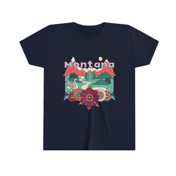 Montana Youth T-Shirt - Boho Montana Kid's TShirt