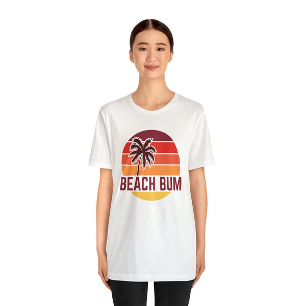 Beach Bum T-Shirt - Retro Palm Tree Unisex Beach Bum Shirt
