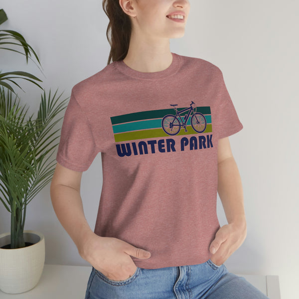 Winter Park T-Shirt - Retro Mountain Bike Adult Unisex Winter Park, Colorado T Shirt