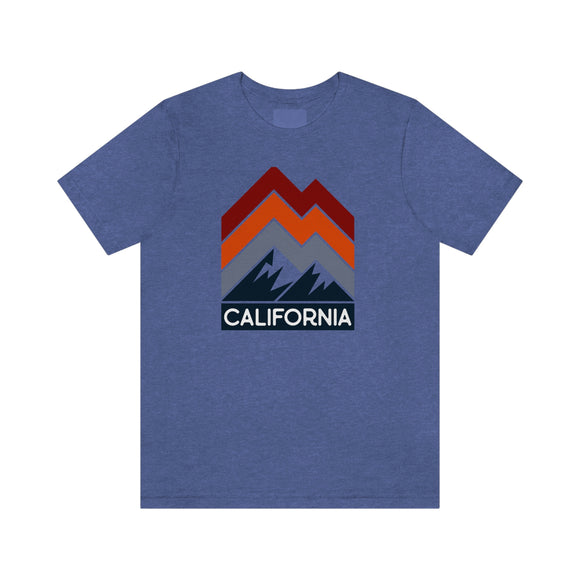 California T-Shirt - Retro Mountain Unisex California Shirt