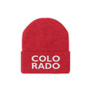 Colorado Beanie - Adult Embroidered Two Line Colorado Knit Hat-21