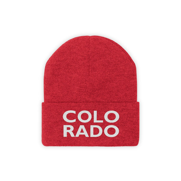 Colorado Beanie - Adult Embroidered Two Line Colorado Knit Hat