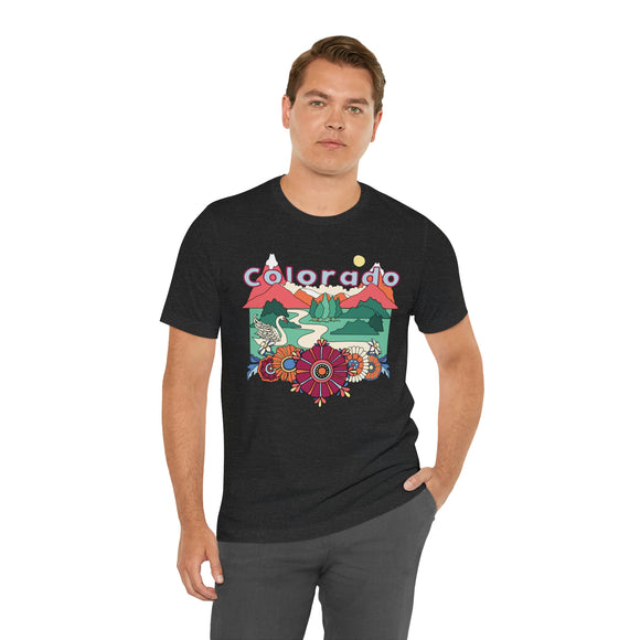 Colorado Shirt, Colorado Retro T-Shirt, Hippie Style Colorado tee, Colorado Mountain Shirt