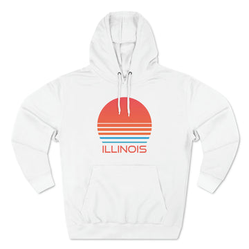 Premium Illinois Hoodie - Retro 80s Unisex Sweatshirt - 0