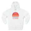 Premium Illinois Hoodie - Retro 80s Unisex Sweatshirt