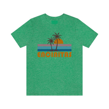 Buy heather-kelly Encinitas, California T-Shirt - Retro Palm Tree Unisex Encinitas Shirt