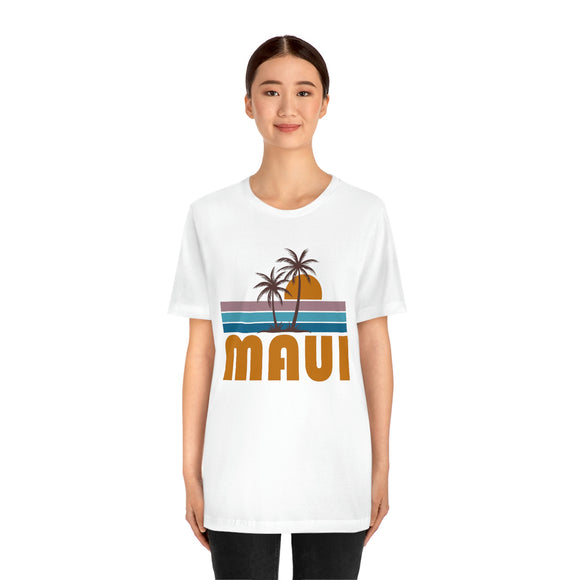 Maui, Hawaii T-Shirt - Retro Palm Tree Unisex Maui Shirt