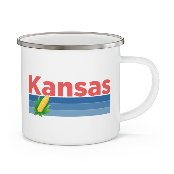 Kansas Camp Mug - Retro Corn Kansas Mug