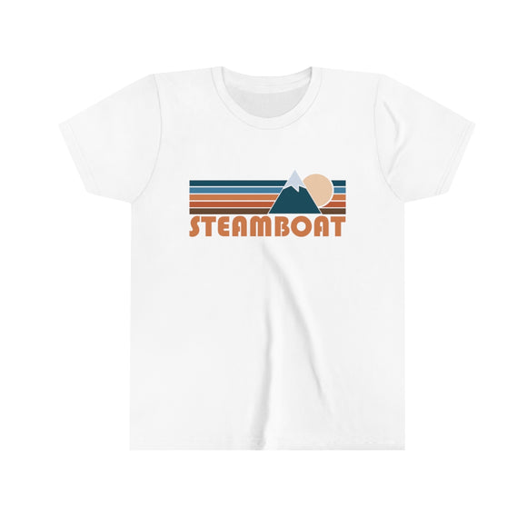 Steamboat Youth T-Shirt - Retro Mountain Colorado Kid's TShirt