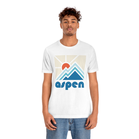 Aspen Shirt, Colorado Retro T-Shirt, Colorful Colorado tee, Aspen Mountain Shirt