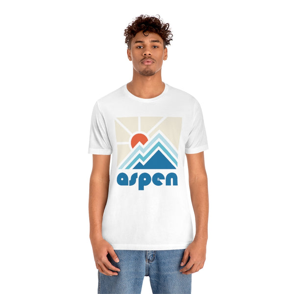 Aspen Shirt, Colorado Retro T-Shirt, Colorful Colorado tee, Aspen Mountain Shirt