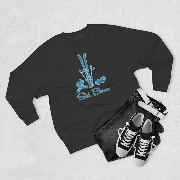 Premium Ski Bum Crewneck Sweatshirt - Retro Unisex Sweatshirt
