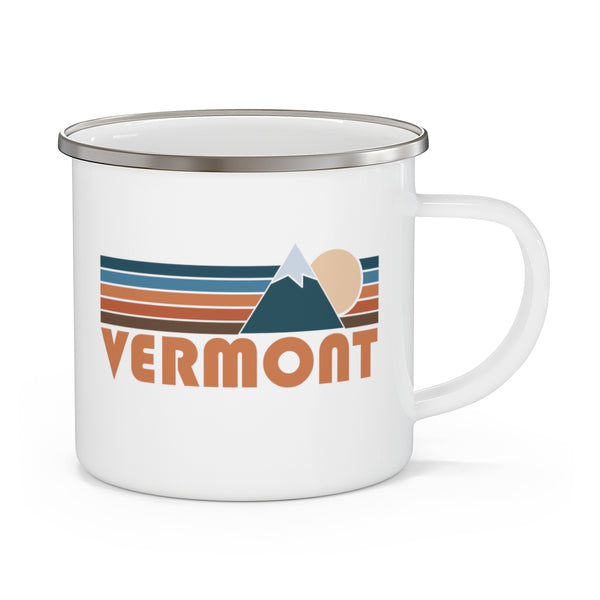 Vermont Camp Mug - Retro Mountain Enamel Campfire Vermont Mug