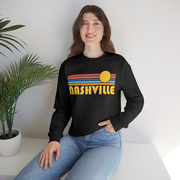 Nashville, Tennessee Sweatshirt - Retro Sunrise Unisex