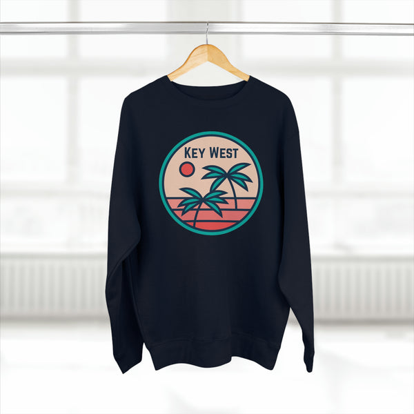 Premium Key West, Florida Crewneck Sweatshirt - Retro Unisex Sweatshirt