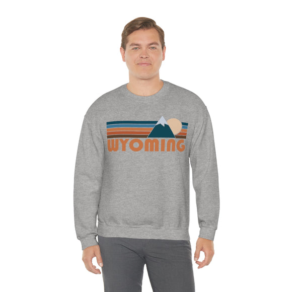 Wyoming Sweatshirt - Retro Mountain Unisex