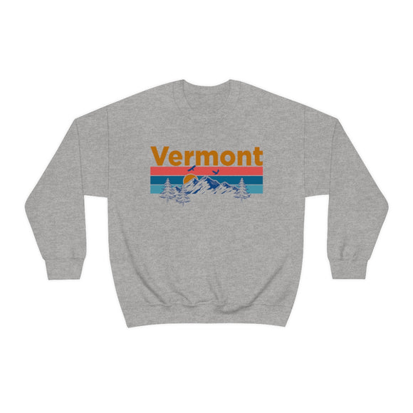 Vermont Sweatshirt - Mountain & Birds Unisex