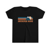 Jackson Hole Youth T-Shirt - Retro Mountain Wyoming Kid's TShirt