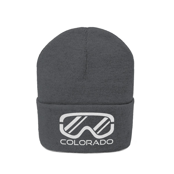 Colorado Knit Beanie - Adult Embroidered Ski Goggles Colorado Knit Hat