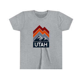 Utah Youth T-Shirt - Mountain Lines Utah Kid's TShirt