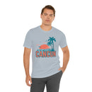Cancun, Mexico T-Shirt - Retro Palm Tree & Beach Unisex Cancun Shirt-66