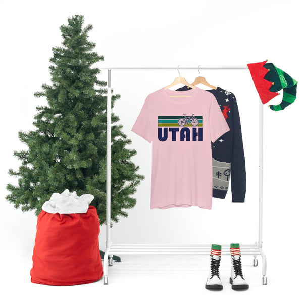 Utah T-Shirt - Retro Mountain Bike Adult Unisex Utah T Shirt