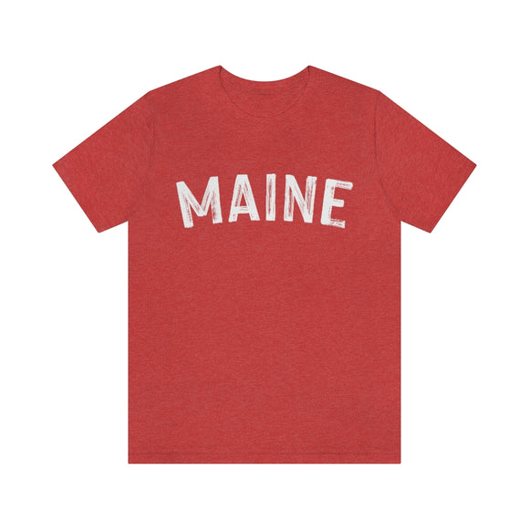 Maine T-Shirt - Paint Text Unisex Maine Shirt