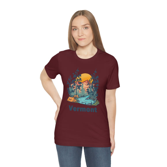 Vermont T-Shirt - Mountain Illustration Unisex Vermont Shirt