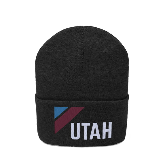Utah Beanie - Adult Embroidered Retro Utah Knit Hat